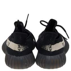 Pre Owned حذاء رياضي ييزي x أديداس بوست 50 V2 قماش تريكو أبيض/أسود عنق منخفض مقاس 42