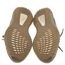 Pre Owned حذاء رياضي ييزي x أديداس بوست 350 V2 بيلوغا قماش تريكو رصاصي/برتقالي عنق منخفض مقاس 41 1/3