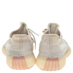 Pre Owned Yeezy x Adidas Multicolor Knit Fabric Boost 350 V2 Citrin Sneakers Size 40 2/3