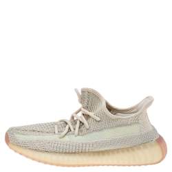 Pre Owned Yeezy x Adidas Multicolor Knit Fabric Boost 350 V2 Citrin Sneakers Size 40 2/3