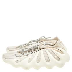 Pre Owned Yeezy x Adidas Off-White Knit Fabric 450 Cloud White Sneakers Size 40