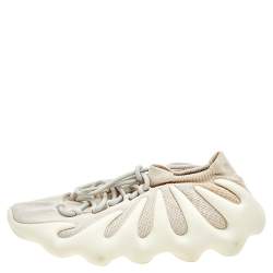 Pre Owned Yeezy x Adidas Off-White Knit Fabric 450 Cloud White Sneakers Size 40