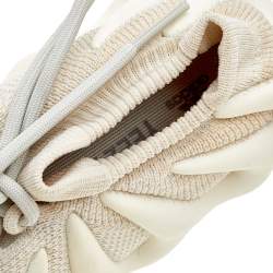 Pre Owned Yeezy x Adidas Off-White Knit Fabric 450 Cloud White Sneakers Size 40