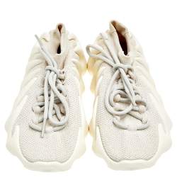 Pre Owned Yeezy x Adidas Off-White Knit Fabric 450 Cloud White Sneakers Size 40