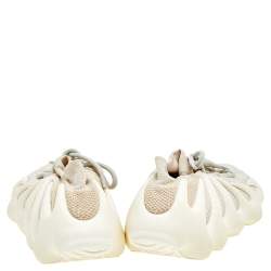 Pre Owned Yeezy x Adidas Off-White Knit Fabric 450 Cloud White Sneakers Size 40