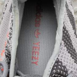 Pre Owned Yeezy x adidas Grey Knit Fabric Boost 350 V2 Beluga Low Top Sneakers Size 44