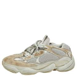 Pre Owned Yeezy x Adidas Grey Mesh and Suede 500 Salt Sneakers Size 40