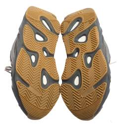 Pre Owned حذاء رياضي ييزي x أديداس 500 سولت سويدي وشبك رصاصي مقاس 43 2/3