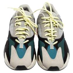 مملوكة مسبقًا Adidas X Yeezy Multicolor Suede, Mesh and Leather Boost 700 Wave Runner Sneakers Size 44
