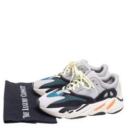 Pre Owned Adidas X Yeezy Multicolor Suede, Leather and Mesh Boost 700 Wave Runner Sneakers Size 39.5
