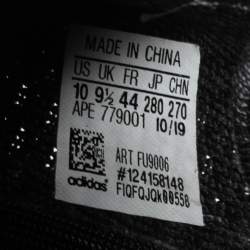 Pre Owned Yeezy x Adidas Black Knit Fabric Boost 350 V2 Sneakers Size 44