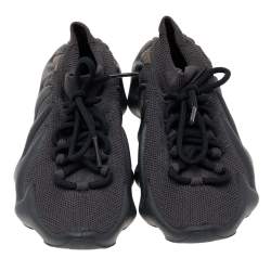 Pre Owned Yeezy x Adidas Black Knit Fabric 450 Dark Slate Sneakers Size 38