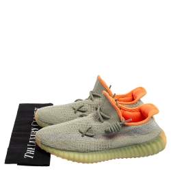 Pre Owned حذاء رياضي ييزي x أديداس بوست 350 ڨي2 ديزيرت ساغ قماش تريكو أخضر مقاس 42 2/3 