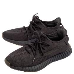 Yeezy x Adidas Black Knit Fabric Boost 350 V2 Sneakers Size 42 2/3