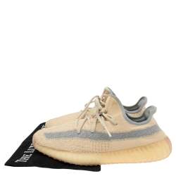 مملوكة مسبقًا Yeezy x Adidas 350 V2 Light Beige Knit Fabric Sneakers Size 42 2/3