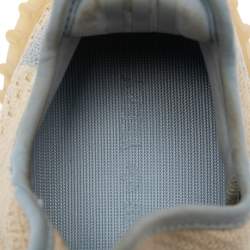 مملوكة مسبقًا Yeezy x Adidas 350 V2 Light Beige Knit Fabric Sneakers Size 42 2/3