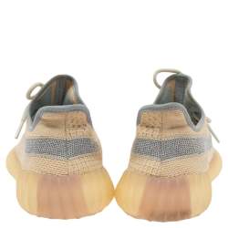 مملوكة مسبقًا Yeezy x Adidas 350 V2 Light Beige Knit Fabric Sneakers Size 42 2/3