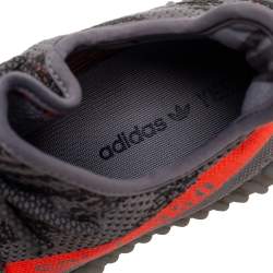 Pre Owned Yeezy x Adidas Grey Cotton Knit Boost 350 V2 Non-Reflective Sneakers Size 42 2/3