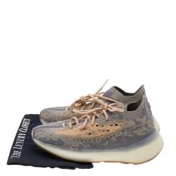 مملوكة مسبقًا Yeezy x Adidas Grey/Beige Knit Fabric Boost 380 V2 Mist Low Top Sneakers Size 40 2/3