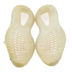 Pre Owned Yeezy x Adidas Grey/Blue Tint Knit Fabric Boost 350 V2 Static Non Reflective Sneakers Size 38 2/3