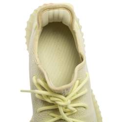 Pre Owned Yeezy x Adidas Green Knit Fabric Boost 350 V2 Sneakers Size 46 2/3