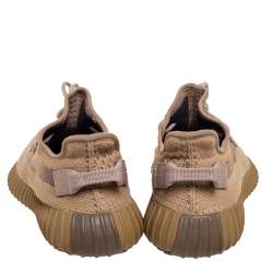 مملوكة مسبقًا حذاء رياضي ييزي وأديداس أيرث بوست 350 V2 قماش تريكو بني مقاس 42