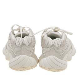 Pre Owned حذاء رياضي ييزي x اديداس 500 بون سويدي وشبك أبيض مقاس 38