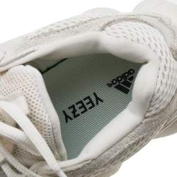 Pre Owned حذاء رياضي ييزي x اديداس 500 بون سويدي وشبك أبيض مقاس 38