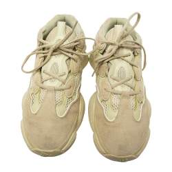 Pre Owned حذاء رياضي ييزي x أديداس ييزي 500 سوموي شبكة وسويدي أصفر ليموني  مقاس 45 1/3