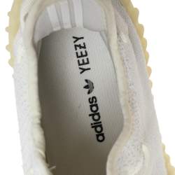 Pre Owned حذاء رياضي ييزي x أديداس بوست 350 V2 قماش تريكو أبيض تريبل/كريمي مقاس 45 1/3 