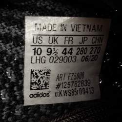 Pre Owned حذاء رياضي ييزي × أديداس بوست 350 في 2 كاربون قماش تريكو أسود/رصاصي مقاس 44