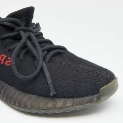 Pre Owned حذاء رياضي ييزي x أديداس بوست 350 V2 قماش تريكو أسود مقاس 39 1/3