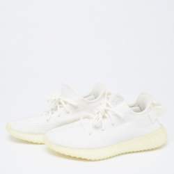 Pre Owned حذاء رياضي ييزي x أديداس بوست 350 V2 تريبل  قماش تريكو أبيض مقاس 37 1/3