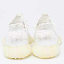 Pre Owned حذاء رياضي ييزي x أديداس بوست 350 V2 تريبل  قماش تريكو أبيض مقاس 37 1/3