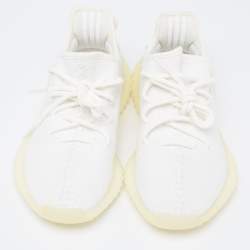 Pre Owned حذاء رياضي ييزي x أديداس بوست 350 V2 تريبل  قماش تريكو أبيض مقاس 37 1/3