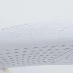 Pre Owned حذاء رياضي ييزي x أديداس بوست 350 V2 تريبل  قماش تريكو أبيض مقاس 37 1/3