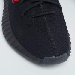 Pre Owned حذاء رياضي اديداس X ييزي بوست 350 قماش تريكو  أحمر / أسود مقاس 44