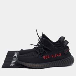 Pre Owned حذاء رياضي اديداس X ييزي بوست 350 قماش تريكو  أحمر / أسود مقاس 44