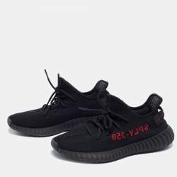 Pre Owned حذاء رياضي اديداس X ييزي بوست 350 قماش تريكو  أحمر / أسود مقاس 44