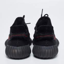 Pre Owned حذاء رياضي اديداس X ييزي بوست 350 قماش تريكو  أحمر / أسود مقاس 44