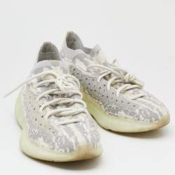 Pre Owned حذاء رياضي اديداس X ييزي بوست 380 ألين قماش تريكو أبيض / رصاصي مقاس 44