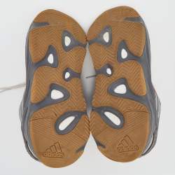 Pre Owned Yeezy x Adidas Grey Leather And Suede Boost 700V2 Geode Sneakers Size 46 2/3