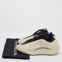 Pre Owned Yeezy x Adidas Cream/Black Mesh And Rubber Yeezy 700 V3 Mono Safflower Sneakers Size 40