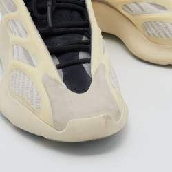 Pre Owned Yeezy x Adidas Cream/Black Mesh And Rubber Yeezy 700 V3 Mono Safflower Sneakers Size 40