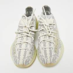 Pre Owned Yeezy x Adidas Grey/White Knit Fabric Boost 380 Alien Sneakers Size 42