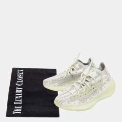 Pre Owned Yeezy x Adidas Grey/White Knit Fabric Boost 380 Alien Sneakers Size 42