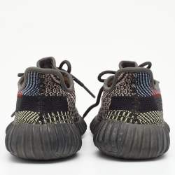 Pre Owned حذاء رياضي ييزي x أديداس بوست 350 ڨي2 يشيل (غير عاكس) قماش تريكو متعدد الألوان مقاس 36