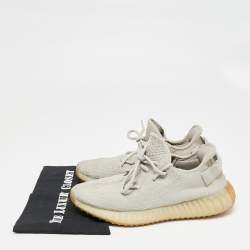 مملوكة مسبقًا حذاء رياضي ييزي x أديداس بوست 350 ڨي2 تريكو رصاصي مقاس 42 