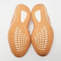 Pre Owned Yeezy x Adidas Orange Mesh And Fabric 350 V2 Mono Clay Sneakers Size 44