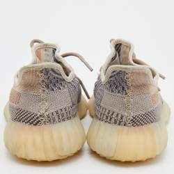 Pre Owned Yeezy x Adidas Multicolor Knit Fabric Boost 350 V2 Ash Pearl Sneakers Size 38 2/3